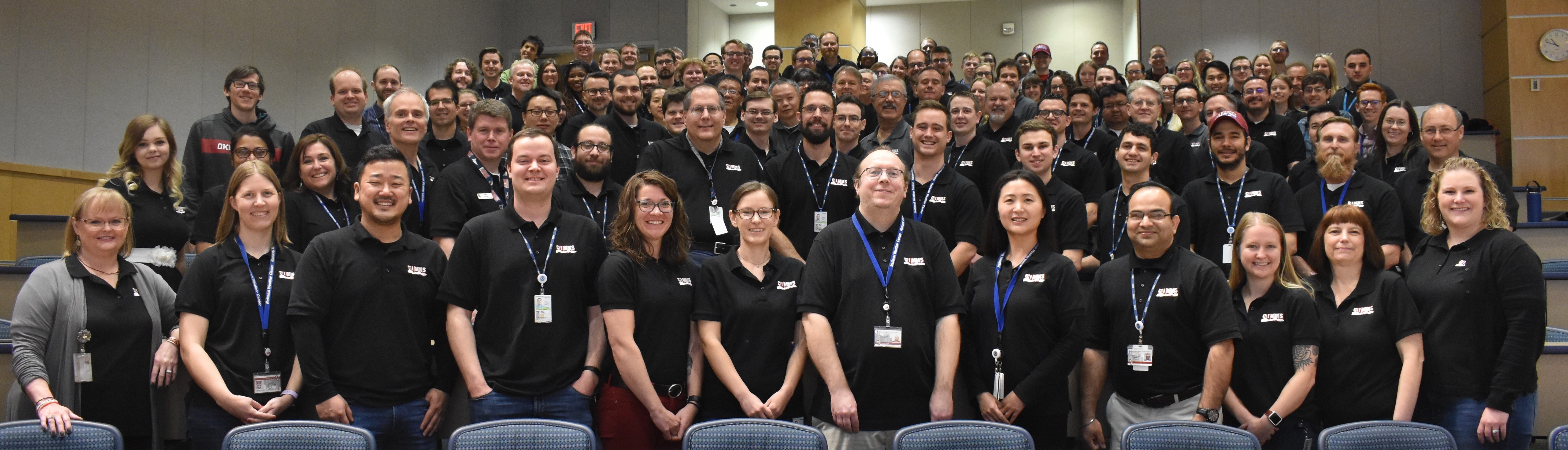 A group photo of all CIWRO (formerly CIMMS) staff taken in 2020 during an All-Hands Meeting.